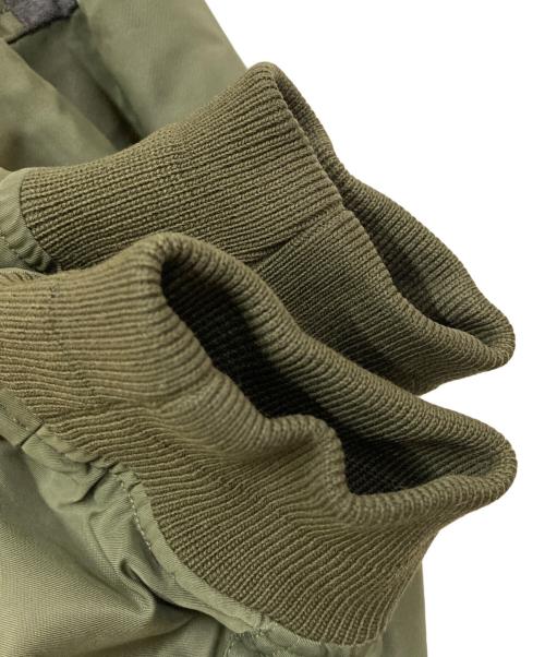 ENFOLD（エンフォルド）ENFOLD (エンフォルド) ナイロンツイル ミックスファブリックコート カーキ サイズ:38の古着・服飾アイテム