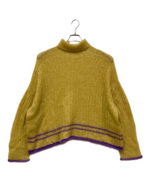 LE CIEL BLEU（ルシェルブルー）LE CIEL BLEU (ルシェルブルー) カラーラインヘムモヘアニット イエロー サイズ:SIZE 36の古着・服飾アイテム