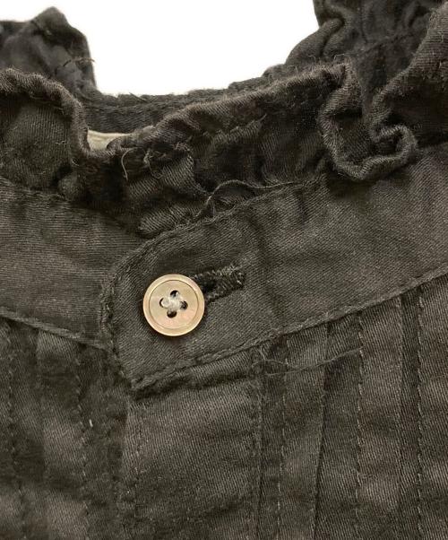 MACPHEE（マカフィー）MACPHEE (マカフィー) ビンテージローン スタンドカラーブラウス ブラック サイズ:SIZE 36の古着・服飾アイテム