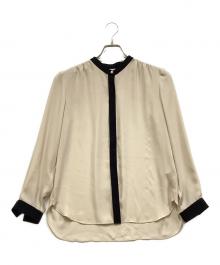 23区（ニジュウサンク）の古着「バイカラーパールボタンブラウス」｜ベージュ