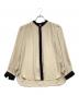 23区（ニジュウサンク）の古着「バイカラーパールボタンブラウス」｜ベージュ