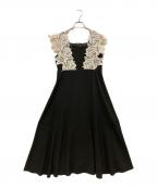 Rirandtureリランドチュール）の古着「ショルダーレースワンピース」｜ブラック