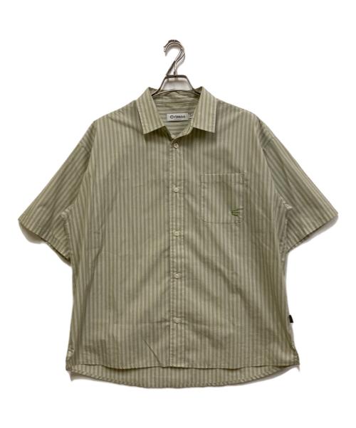 EVISEN（エビセン）EVISEN (エビセン) WILLIAM STRIPED SHIRT グリーン サイズ:Lの古着・服飾アイテム