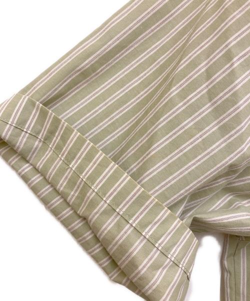 EVISEN（エビセン）EVISEN (エビセン) WILLIAM STRIPED SHIRT グリーン サイズ:Lの古着・服飾アイテム