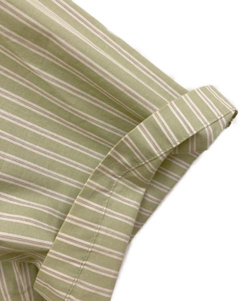 EVISEN（エビセン）EVISEN (エビセン) WILLIAM STRIPED SHIRT グリーン サイズ:Lの古着・服飾アイテム