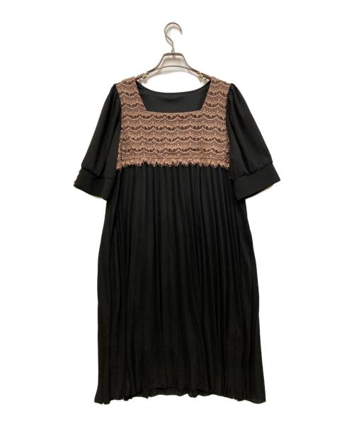 somari（ソマリ）somari (ソマリ) プリーツワンピースレース ブラック サイズ:- 未使用品の古着・服飾アイテム