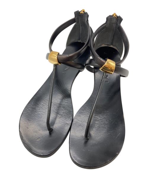 VICINI（ヴィッチーニ）VICINI (ヴィッチーニ) STRAP SANDAL ブラック サイズ:SIZE 37の古着・服飾アイテム