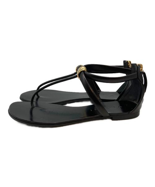 VICINI（ヴィッチーニ）VICINI (ヴィッチーニ) STRAP SANDAL ブラック サイズ:SIZE 37の古着・服飾アイテム