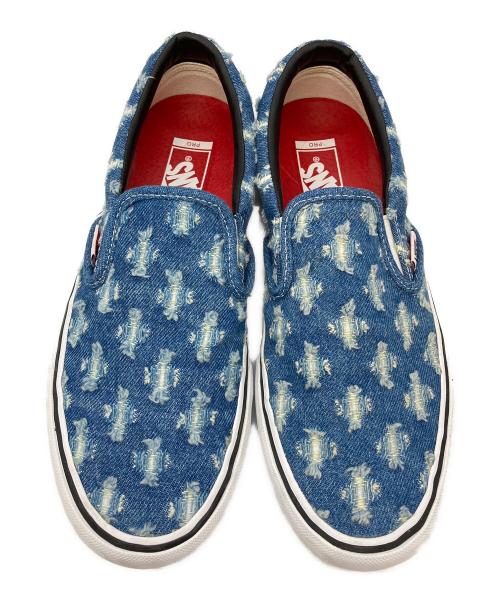 VANS（ヴァンズ）VANS (バンズ) Supreme (シュプリーム) hole punch denim slip-on pro ブルー サイズ:SIZE 27cmの古着・服飾アイテム