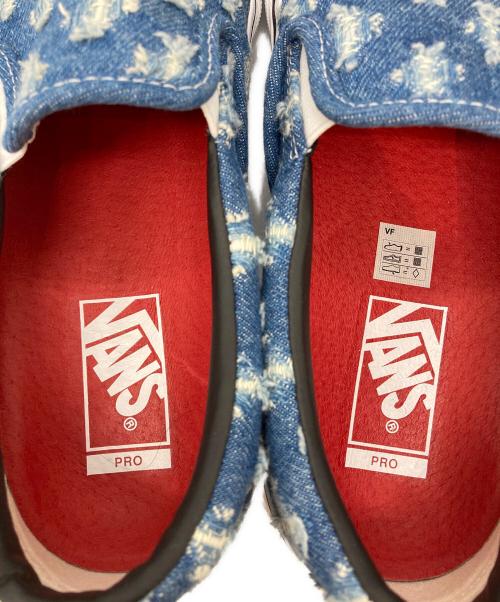 VANS（ヴァンズ）VANS (バンズ) Supreme (シュプリーム) hole punch denim slip-on pro ブルー サイズ:SIZE 27cmの古着・服飾アイテム