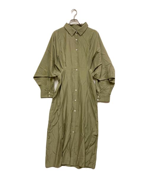 Audrey and John Wad（オードリーアンドジョンワッド）Audrey and John Wad (オードリーアンドジョンワッド) ブラウスワンピース カーキ サイズ:F 未使用品の古着・服飾アイテム