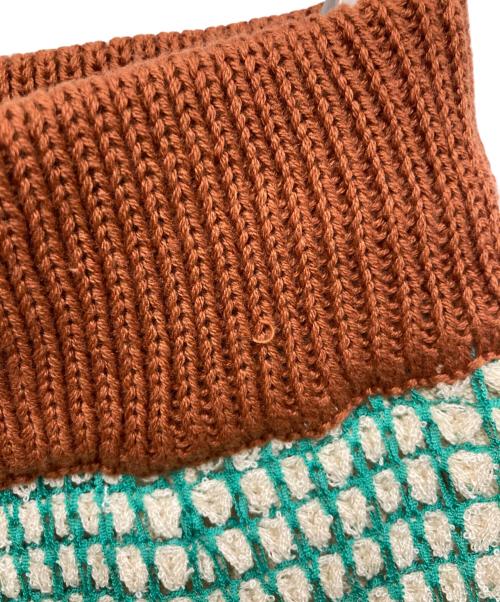 PAMM（パム）PAMM (パム) 野山のニットショートパンツ グリーン×ブラウン サイズ:FREEの古着・服飾アイテム