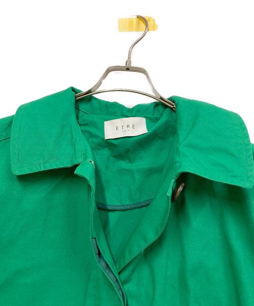 ETRE TOKYO（エトレトウキョウ）ETRE TOKYO (エトレトウキョウ) ステンカラーコート グリーン サイズ:Mの古着・服飾アイテム