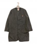 DANTONダントン）の古着「フリースカラーレスコート」｜グレー