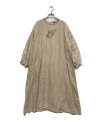 TSUHARU by samansa Mos2ツハル バイ サマンサモスモス）の古着「モノグラム刺繍ワンピース」｜アイボリー