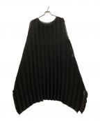 me ISSEY MIYAKEミーイッセイ ミヤケ）の古着「アシンメトリーロングワンピース」｜ブラック