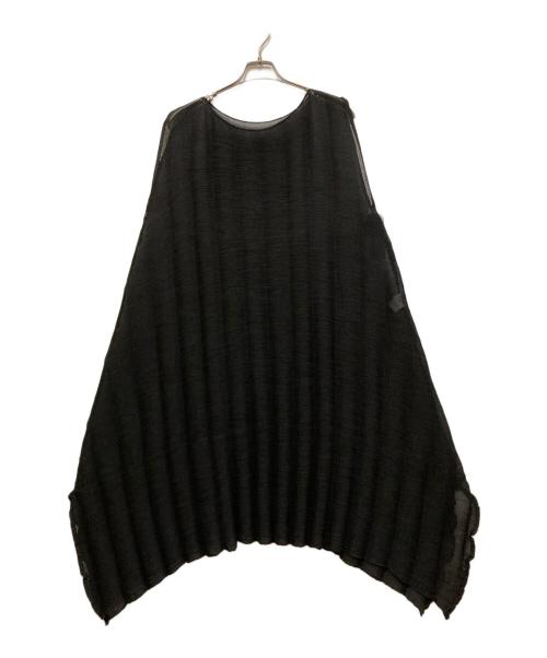 me ISSEY MIYAKE（ミーイッセイ ミヤケ）me ISSEY MIYAKE (ミーイッセイ ミヤケ) アシンメトリーロングワンピース ブラック サイズ:表記なしの古着・服飾アイテム