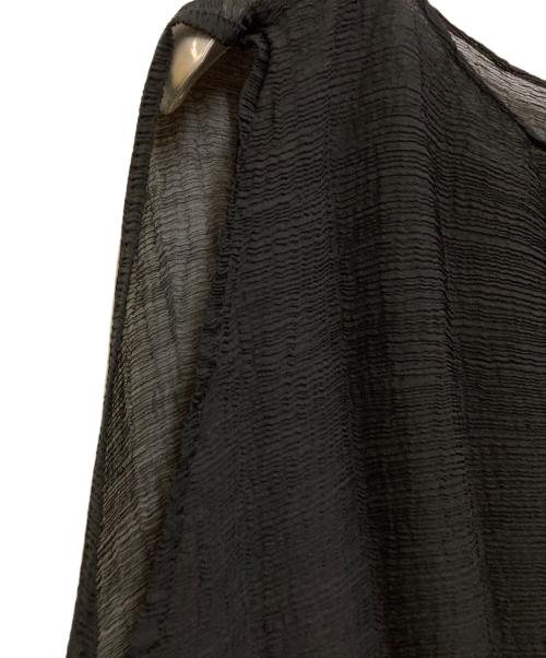 me ISSEY MIYAKE（ミーイッセイ ミヤケ）me ISSEY MIYAKE (ミーイッセイ ミヤケ) アシンメトリーロングワンピース ブラック サイズ:表記なしの古着・服飾アイテム