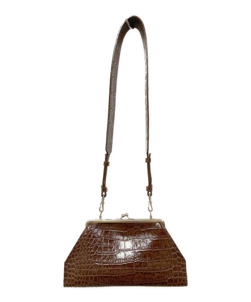 BIGOTRE（ビゴター）BIGOTRE (ビゴター) がま口ショルダーバッグ ブラウンの古着・服飾アイテム