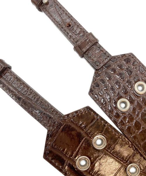 BIGOTRE（ビゴター）BIGOTRE (ビゴター) がま口ショルダーバッグ ブラウンの古着・服飾アイテム