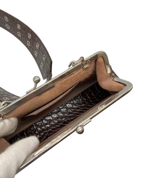 BIGOTRE（ビゴター）BIGOTRE (ビゴター) がま口ショルダーバッグ ブラウンの古着・服飾アイテム