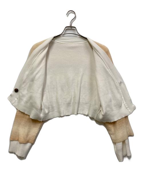 PERVERZE（パーバーズ）PERVERZE (パーバーズ) リバーシブルダメージ加工カーディガン ベージュ サイズ:Fの古着・服飾アイテム