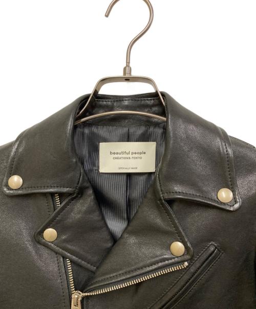 beautiful people（ビューティフルピープル）beautiful people (ビューティフルピープル) ダブルライダースジャケット ブラック サイズ:130の古着・服飾アイテム