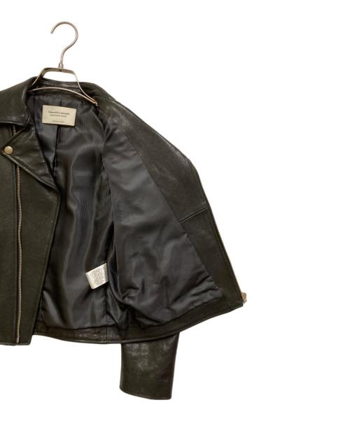 beautiful people（ビューティフルピープル）beautiful people (ビューティフルピープル) ダブルライダースジャケット ブラック サイズ:130の古着・服飾アイテム