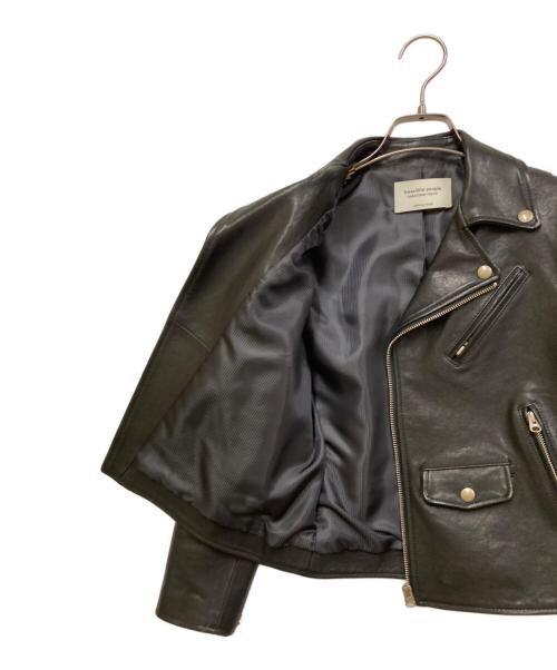 beautiful people（ビューティフルピープル）beautiful people (ビューティフルピープル) ダブルライダースジャケット ブラック サイズ:130の古着・服飾アイテム