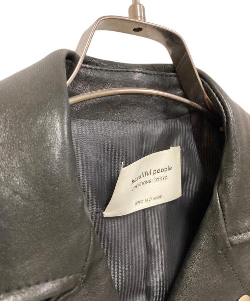 beautiful people（ビューティフルピープル）beautiful people (ビューティフルピープル) ダブルライダースジャケット ブラック サイズ:130の古着・服飾アイテム