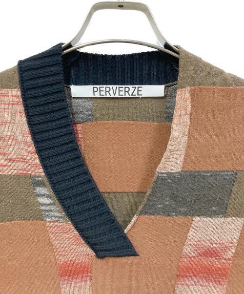 PERVERZE（パーバーズ）PERVERZE (パーバーズ) Plating Skin Kint Dress ブラウン サイズ:Fの古着・服飾アイテム