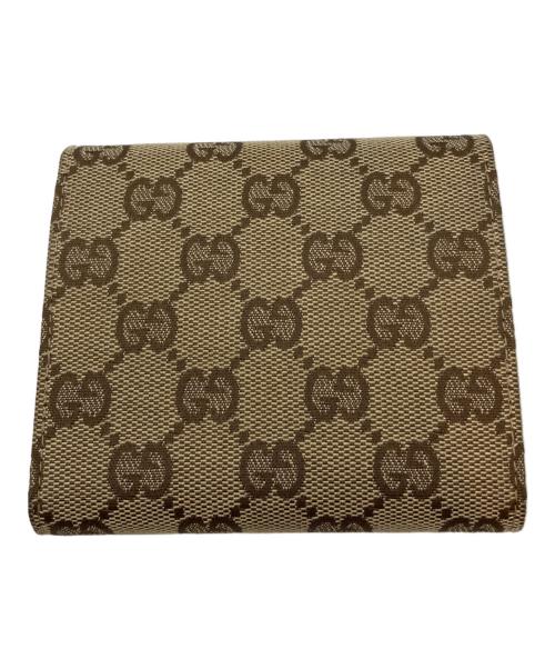 GUCCI（グッチ）GUCCI (グッチ) GGキャンバス３つ折り財布 ベージュの古着・服飾アイテム