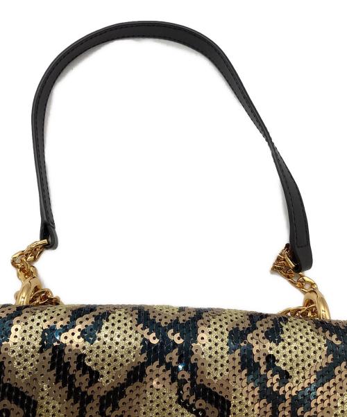 MARC JACOBS（マークジェイコブス）MARC JACOBS (マークジェイコブス) ダブルテイクレオパード スパンコール ブラック×ゴールド サイズ:表記なしの古着・服飾アイテム