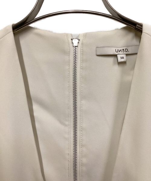 UN3D.（アンスリード）UN3D. (アンスリード) カーブラインオールインワン ベージュ サイズ:SIZE 38の古着・服飾アイテム