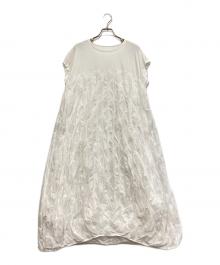 BEARDSLEY（ビアズリー）の古着「コットン ドットリップルワンピース」｜ホワイト