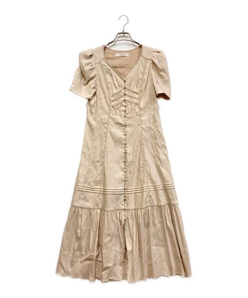HER LIP TO（ハーリップトゥ）Her lip to (ハーリップトゥ) リネン混ワンピース ベージュ サイズ:Mの古着・服飾アイテム