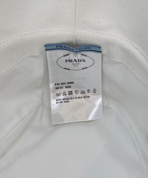 PRADA（プラダ）PRADA (プラダ) テリークロスバケットハット ホワイト サイズ:Mの古着・服飾アイテム