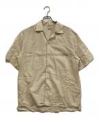 STEVEN ALANスティーブンアラン）の古着「PE/LNN POPLIN CAMP COLLAR SHIRT-BOLD」｜ベージュ