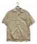 STEVEN ALAN（スティーブンアラン）の古着「PE/LNN POPLIN CAMP COLLAR SHIRT-BOLD」｜ベージュ
