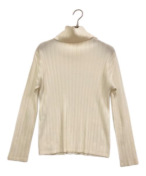 PLEATS PLEASE（プリーツプリーズ）PLEATS PLEASE (プリーツプリーズ) ハイネックプリーツカットソー アイボリー サイズ:3の古着・服飾アイテム