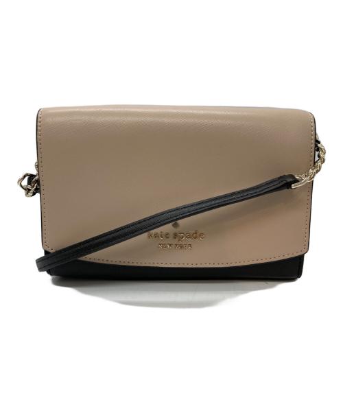 Kate Spade（ケイトスペード）Kate Spade (ケイトスペード) ショルダーバッグ ブラック×ベージュの古着・服飾アイテム