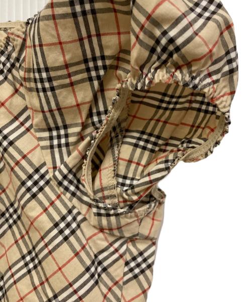 BURBERRY BLUE LABEL（バーバリーロンドンブルーレーベル）BURBERRY BLUE LABEL (バーバリーロンドンブルーレーベル) ノバチェックブラウス ベージュ サイズ:38の古着・服飾アイテム