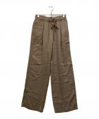 Spick and Spanスピックアンドスパン）の古着「サテンイージーパンツ」｜カーキ