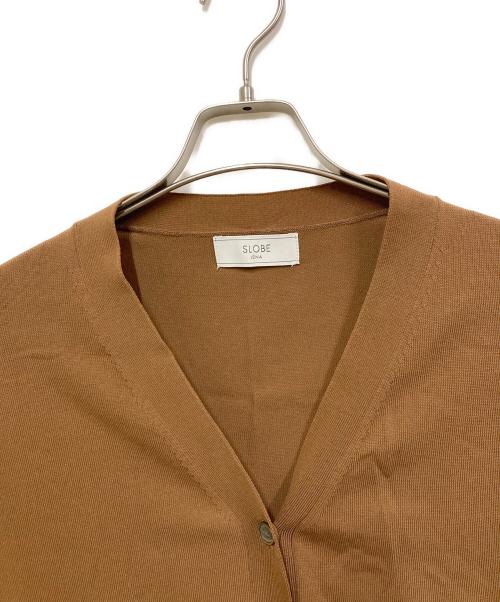 SLOBE IENA（スローブ イエナ）SLOBE IENA (スローブ イエナ) アイスコットンVネックカーディガン ブラウン サイズ:FREEの古着・服飾アイテム