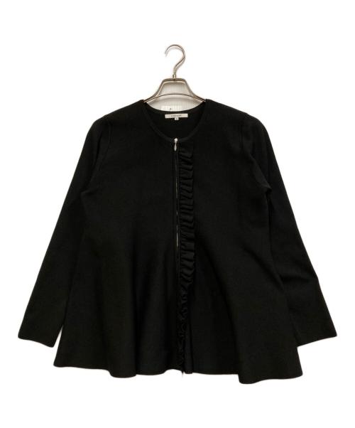 CADUNE（カデュネ）CADUNE (カデュネ) ペプラムZIPカーデ ブラック サイズ:38の古着・服飾アイテム