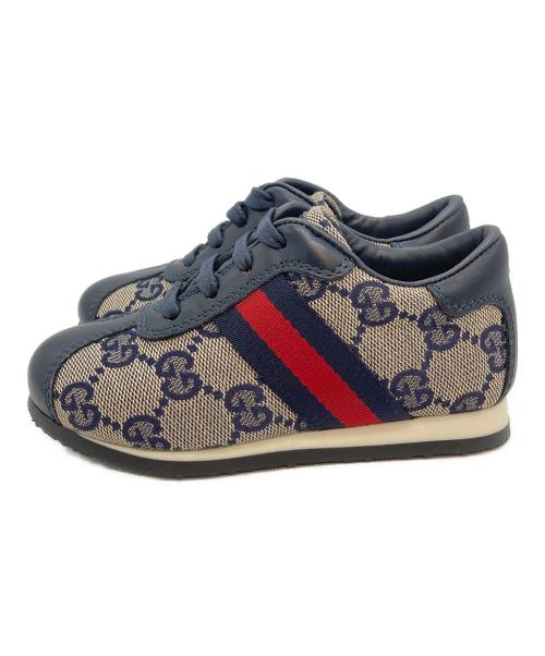 GUCCI（グッチ）GUCCI (グッチ) GGキャンバススニーカー ベージュ サイズ:14.5の古着・服飾アイテム
