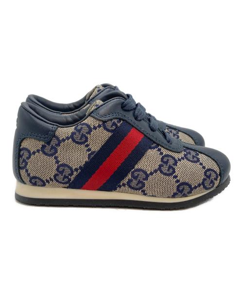GUCCI（グッチ）GUCCI (グッチ) GGキャンバススニーカー ベージュ サイズ:14.5の古着・服飾アイテム