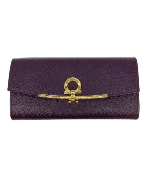 Salvatore Ferragamo（サルヴァトーレ フェラガモ）Salvatore Ferragamo (サルヴァトーレ フェラガモ) ガンチーニ長財布 パープル サイズ:表記なしの古着・服飾アイテム
