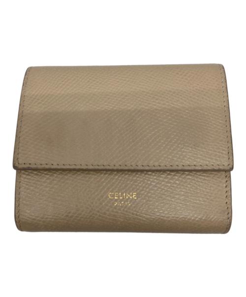 CELINE（セリーヌ）CELINE (セリーヌ) スモールトリフォールドウォレット ベージュ サイズ:表記なしの古着・服飾アイテム