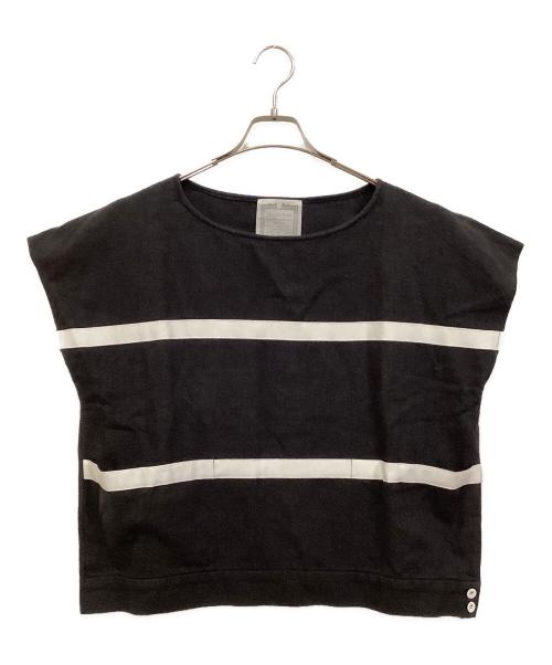 BEARDSLEY（ビアズリー）BEARDSLEY (ビアズリー) ボーダーフレンチブラウス ネイビー サイズ:SIZE Freeの古着・服飾アイテム